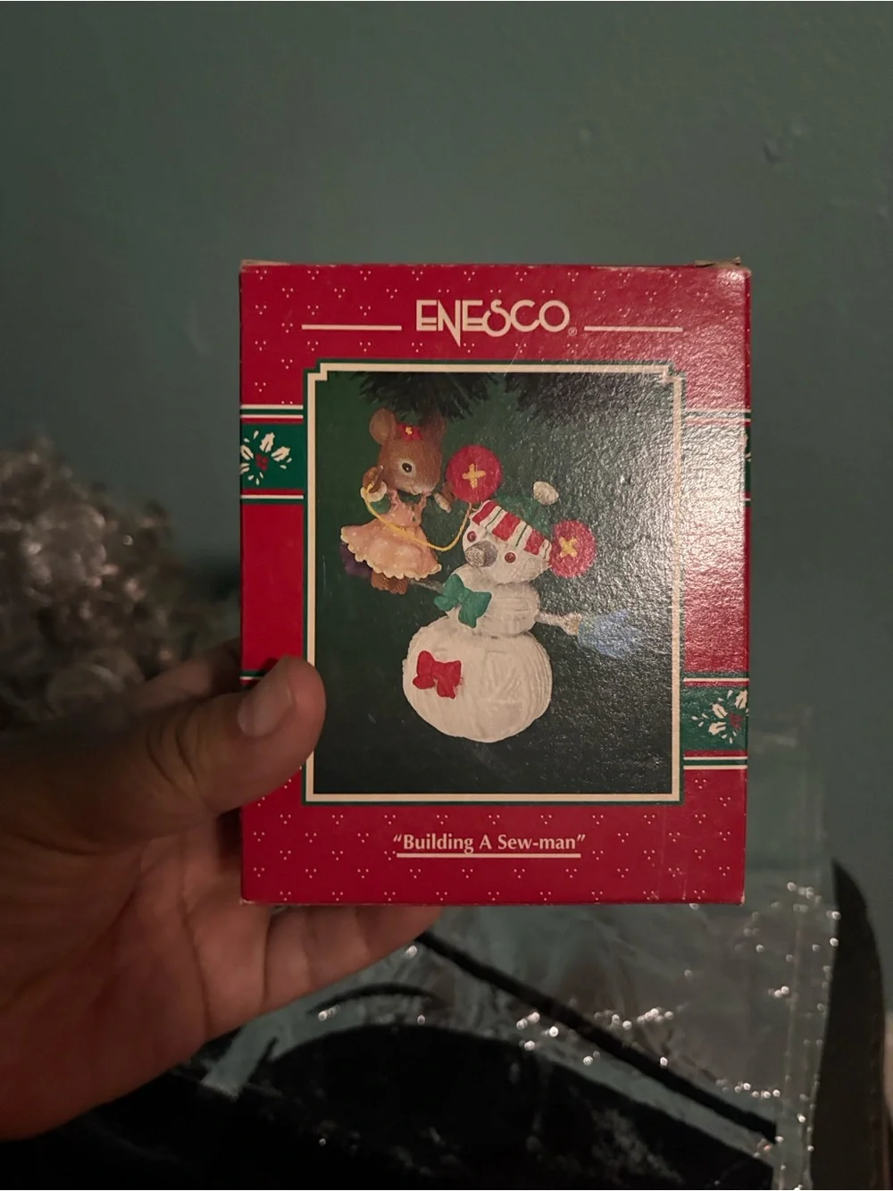 Holiday Yarn Snowman Ornament